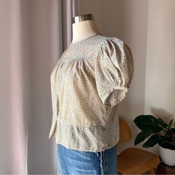 DOEN Pirouette Top/ blouse  in Mustard California Wildflower Floral - Picture 6 of 6